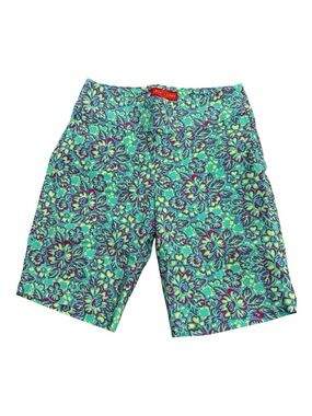 KRAZY LARRY Bermuda shorts in a bright floral design, size 2, VGC